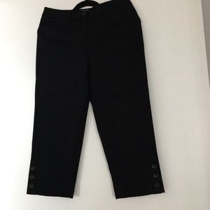 Talbots Black Capri Pants Size 2 Women